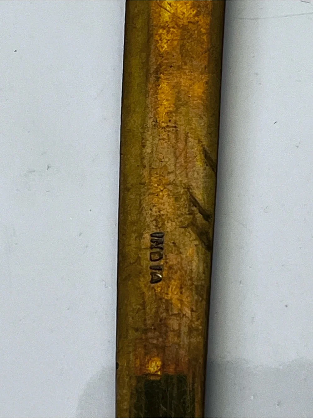 Vintage Brass Letter Opener Floral with Cross Design